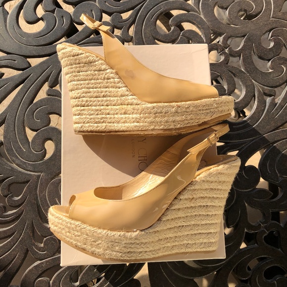 Jimmy Choo Polar Patent Espadrille Wedge - Picture 3 of 9